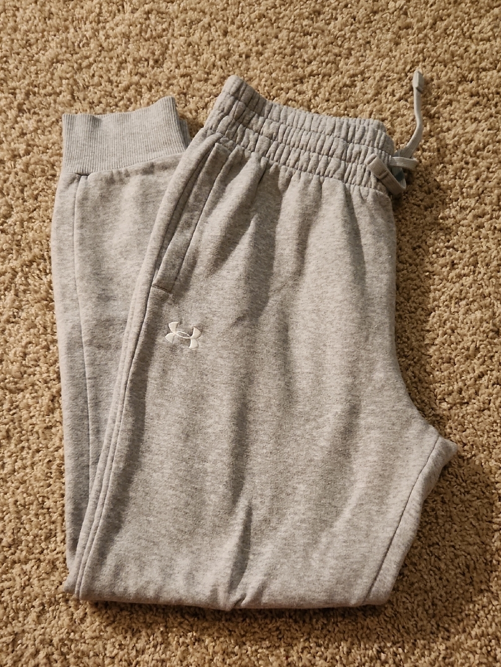 Under Armour Womens Light Gray Fleece Joggers
